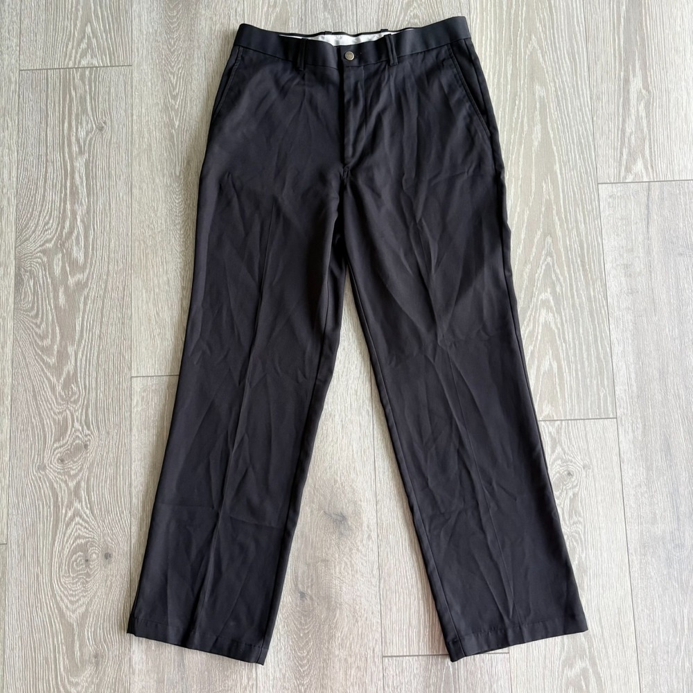 Callaway Mens Black Mid Rise Flat Front Comfort Classic Golf Pants Size 32x30